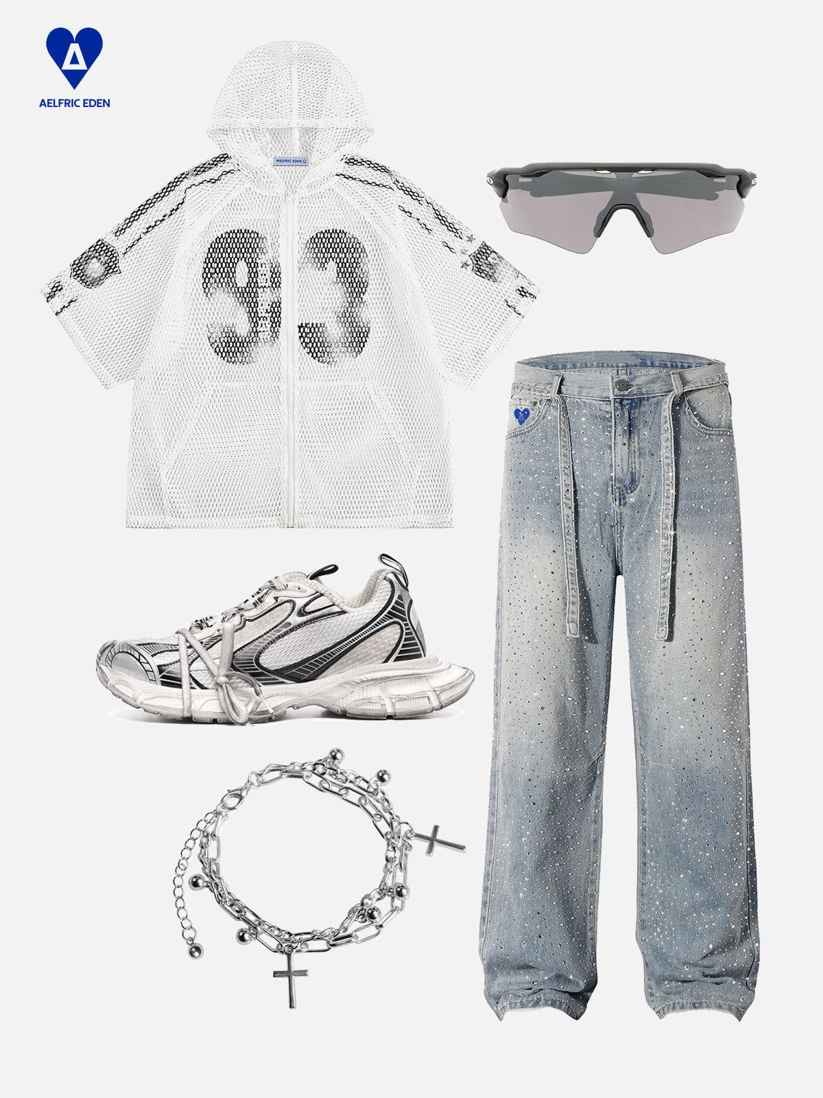 Aelfric Eden 83 Mesh Zip Up Hooded Tee