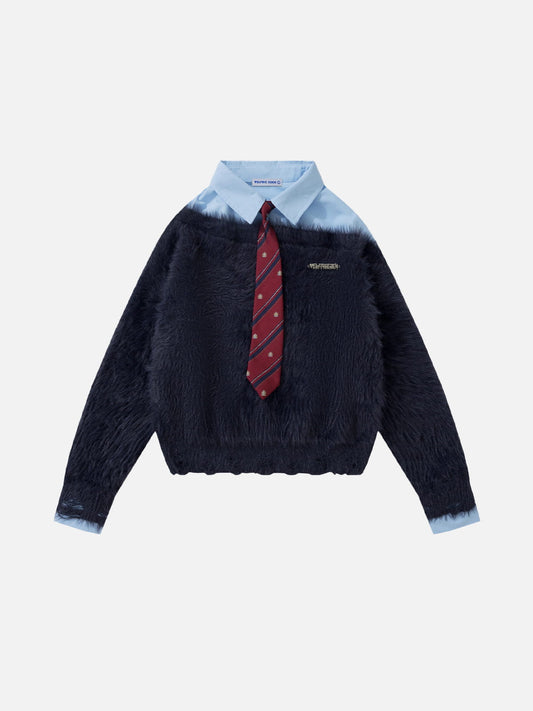 Aelfric Eden Tie Two Layer Sweater