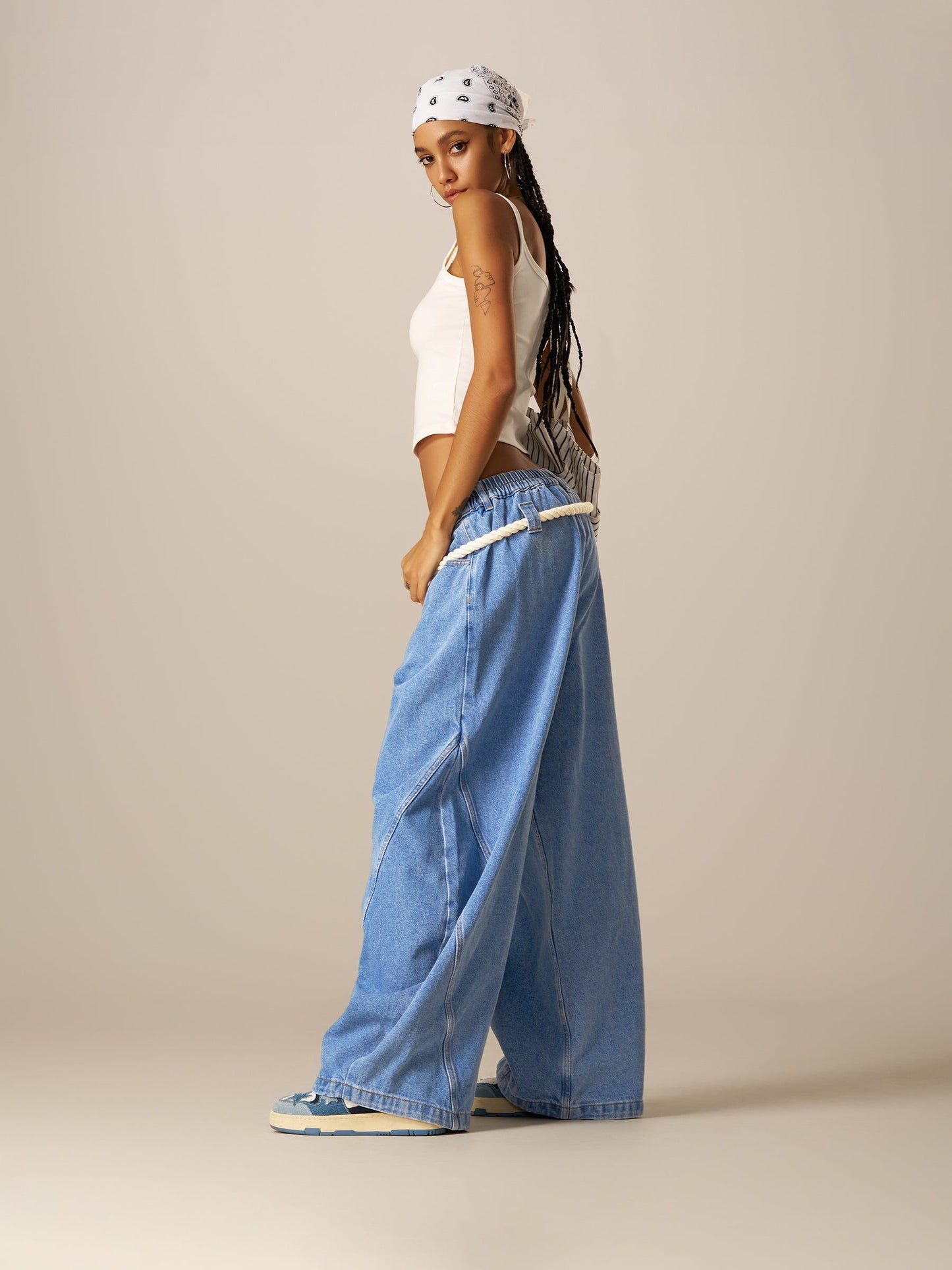 Aelfric Eden Super Baggy Drawstring Waist Jeans