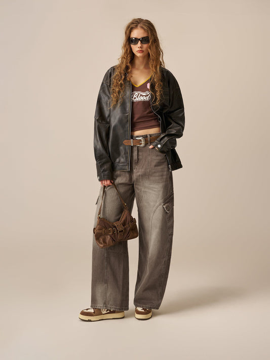 Aelfric Eden Washed Baggy Barrel Jeans