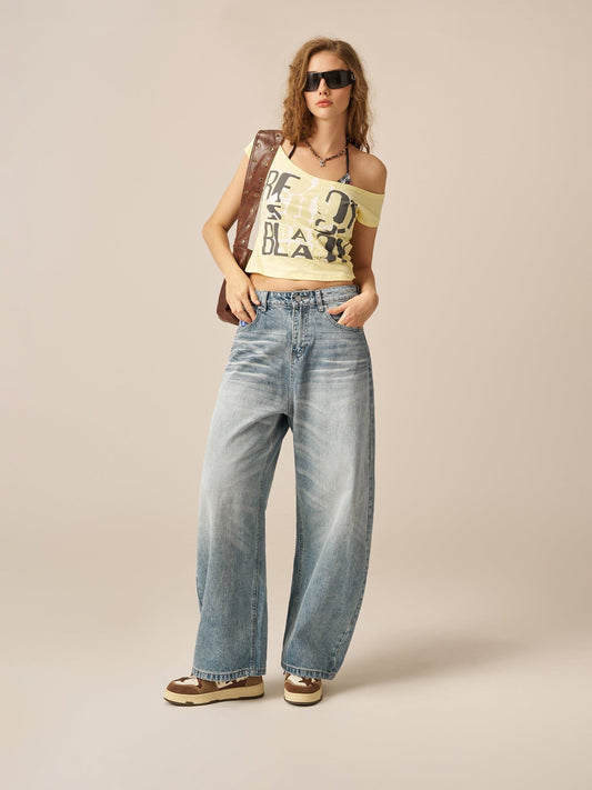 Aelfric Eden Baggy Barrel Washed Jeans
