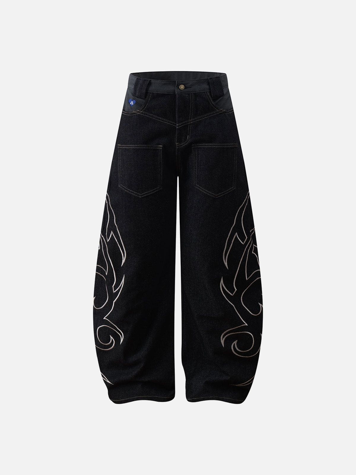 Aelfric Eden Baggy Barrel Embroidery Jeans