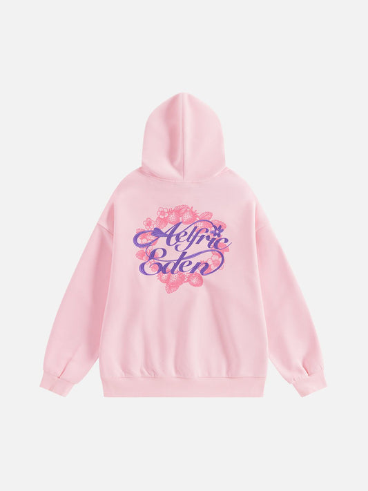 Aelfric Eden Strawberry Floral Pullover Hoodie