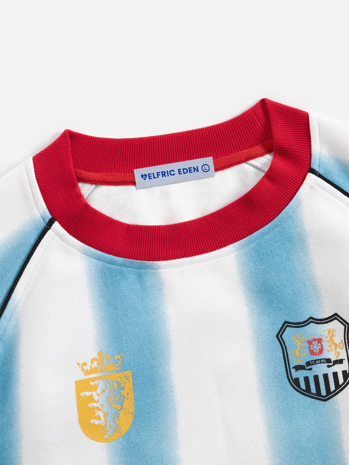 Aelfric Eden 77 Stripe Patchwork Print Sweatshirt