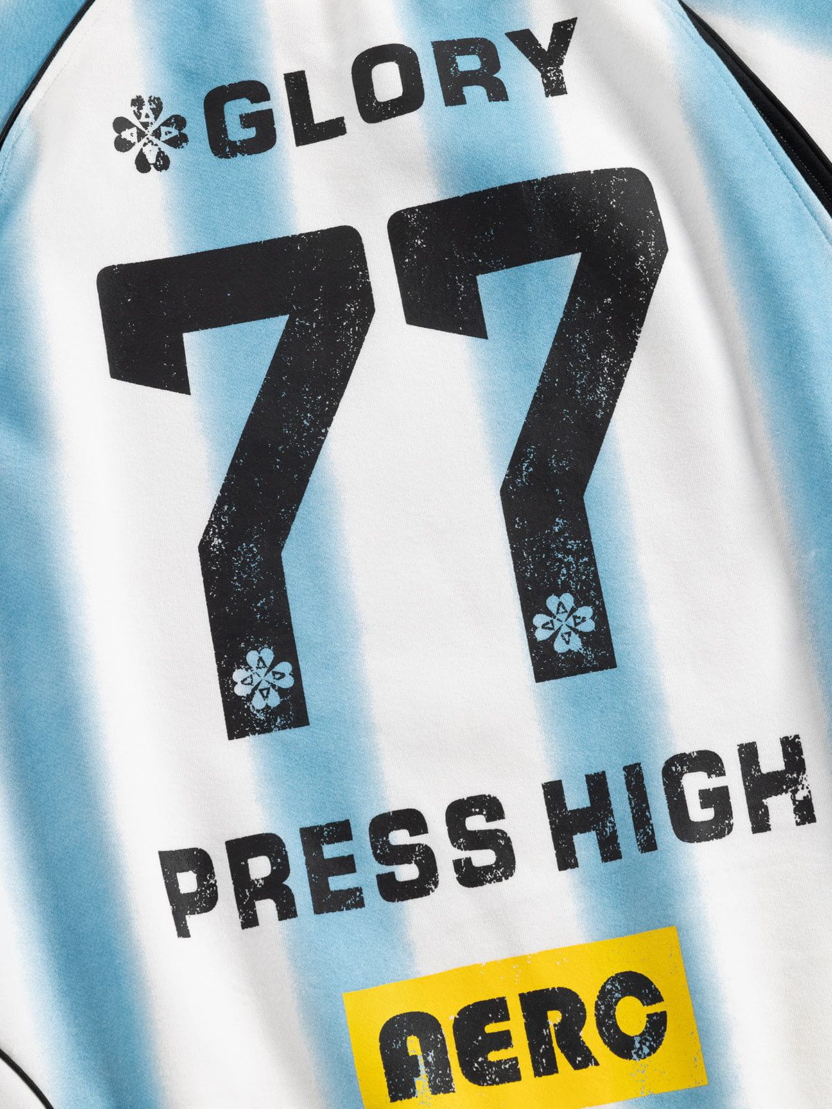 Aelfric Eden 77 Stripe Patchwork Print Sweatshirt