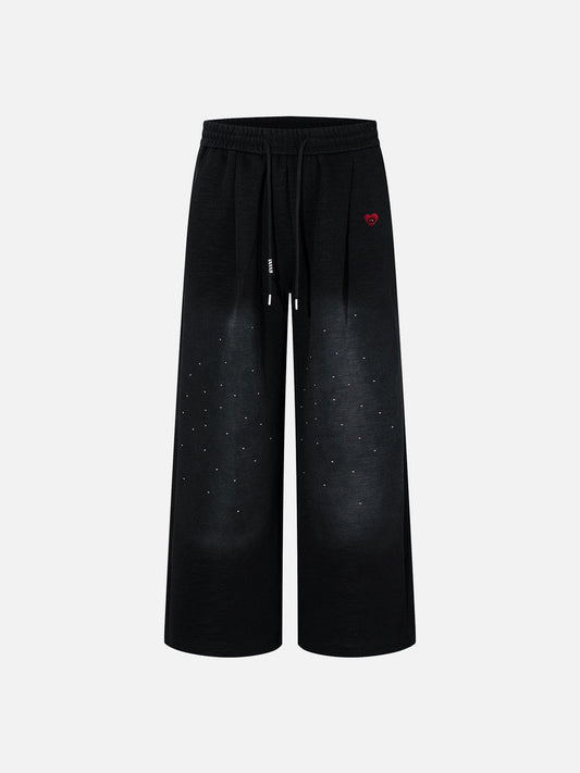 [Pre-Order]Aelfric Eden Rhinestone Washed Baggy Sweatpants