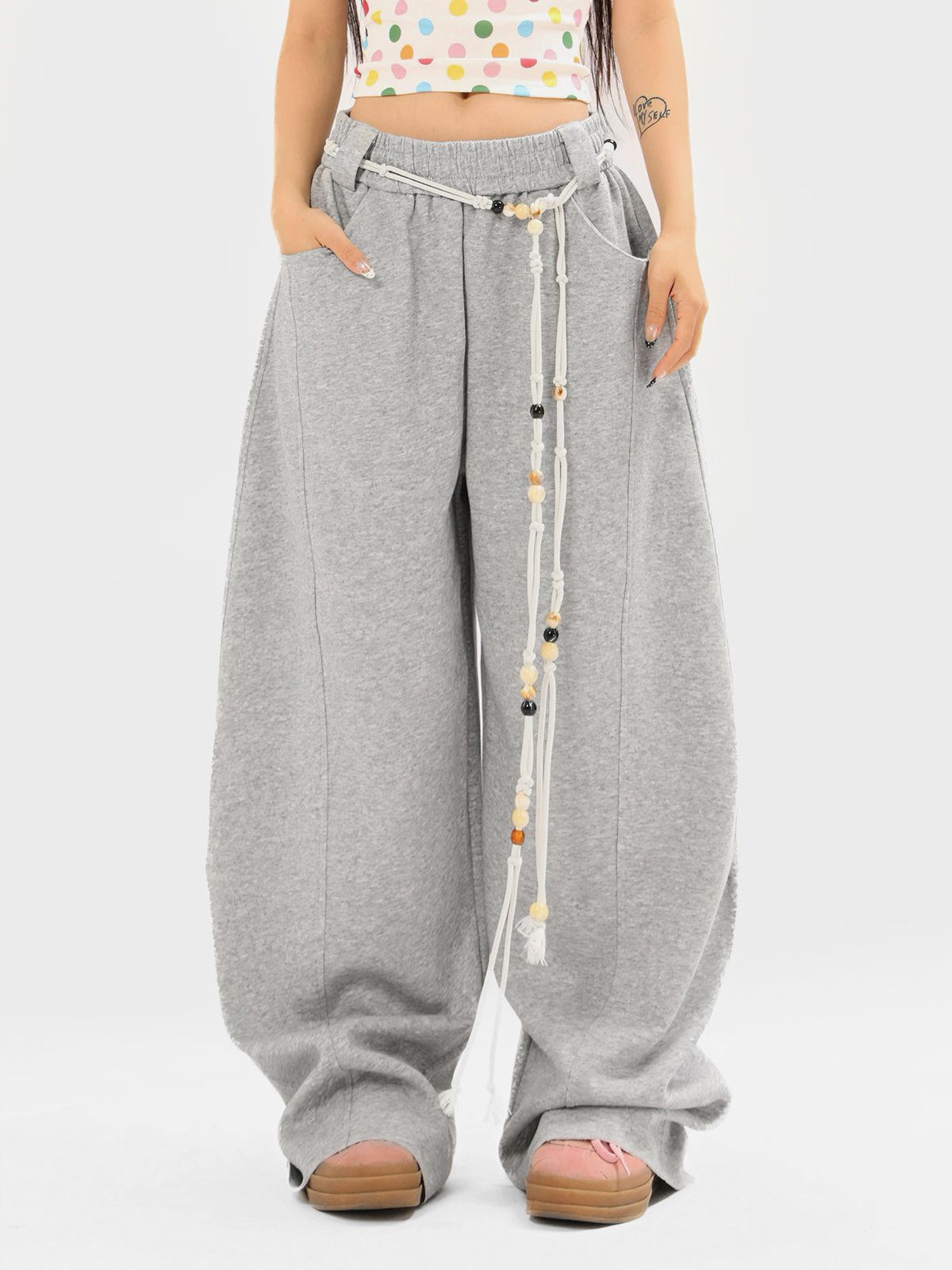 Aelfric Eden Bead Rope Baggy Sweatpants