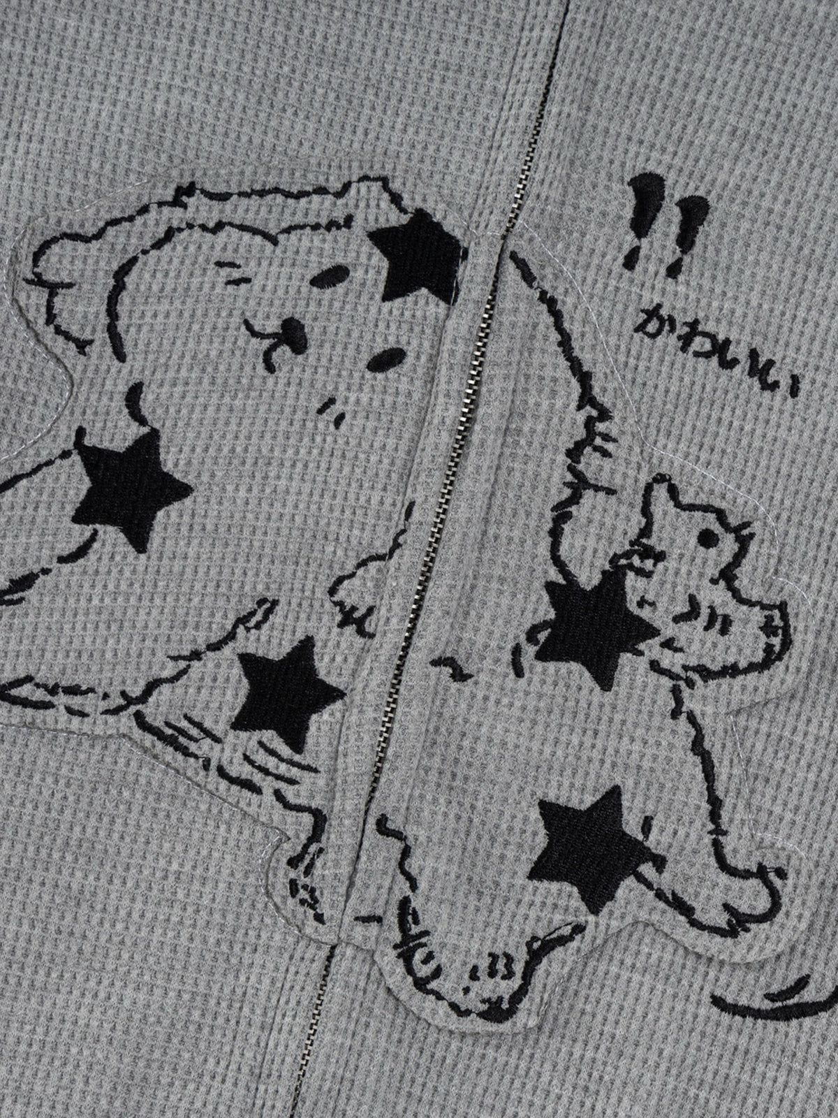 Aelfric Eden Towel Cat Waffle Zip Up Hoodie