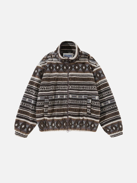 Aelfric Eden Tribal Pattern Fleece Jacket