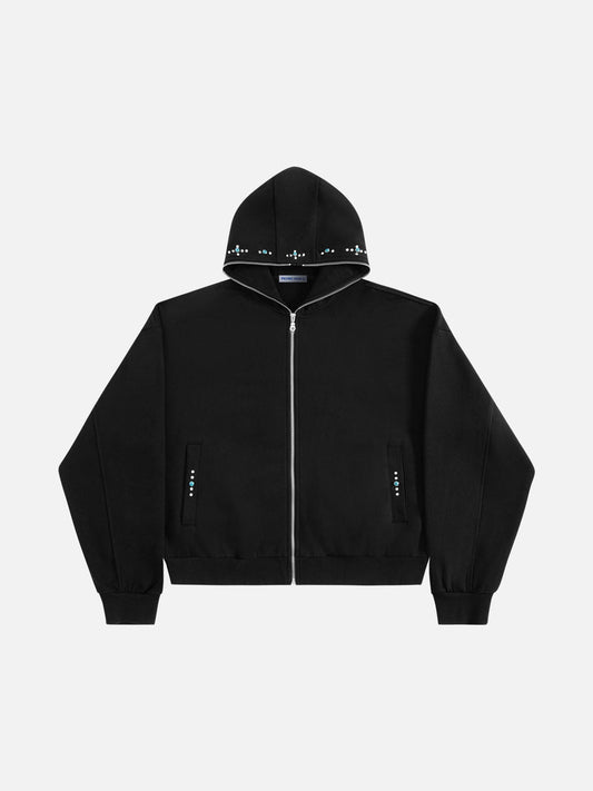 Aelfric Eden Boxy Turquoise Zip Up Hoodie
