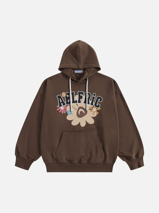 [Pre-Order] Aelfric Eden Oversized Flower Graphic Pullover Hoodie