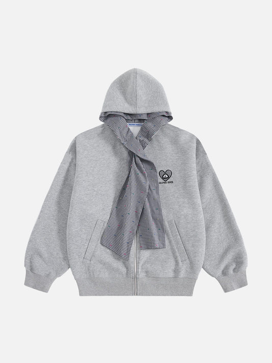 [Pre-Order] Aelfric Eden Oversized Scarf-Tie Zip Up Hoodie