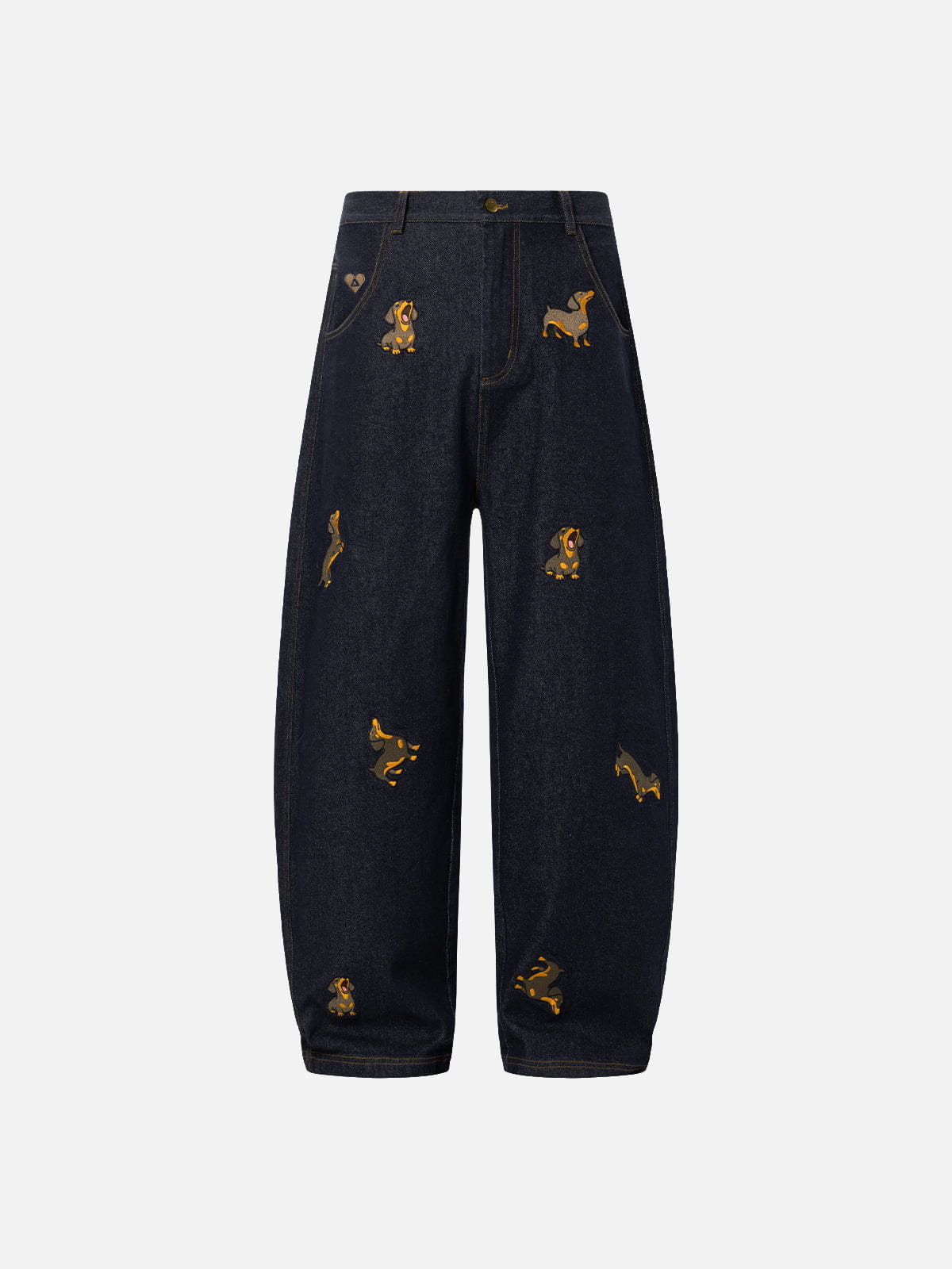 [Pre-Order] Aelfric Eden Dachshund Embroidered Baggy Jeans