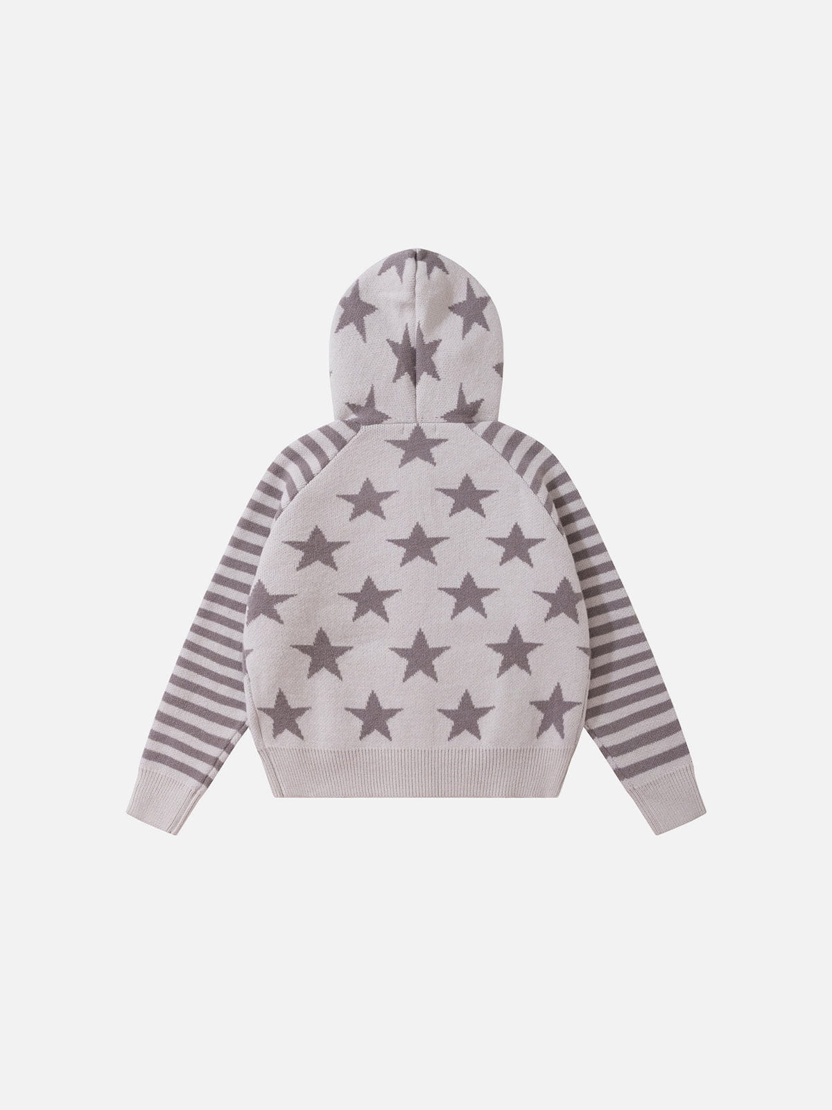 Aelfric Eden Boxy Star Pattern Knit Zip Up Hoodie