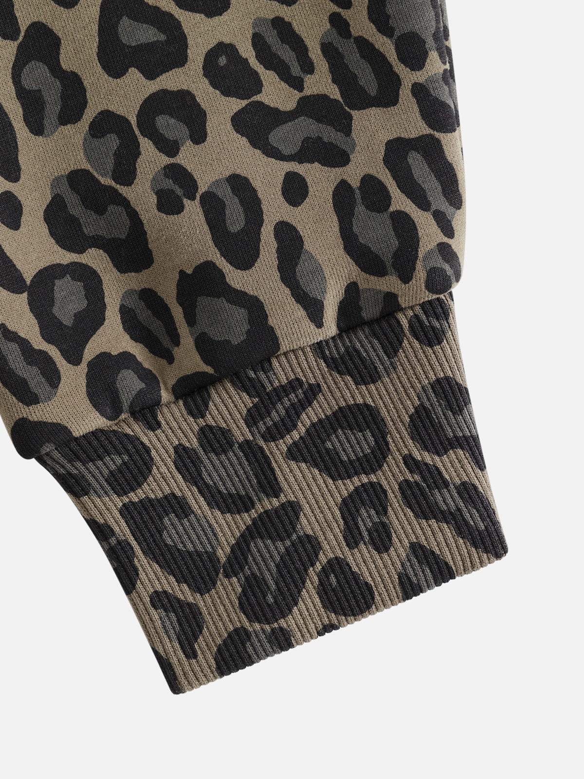 Aelfric Eden Boxy Leopard Zip Up Hoodie