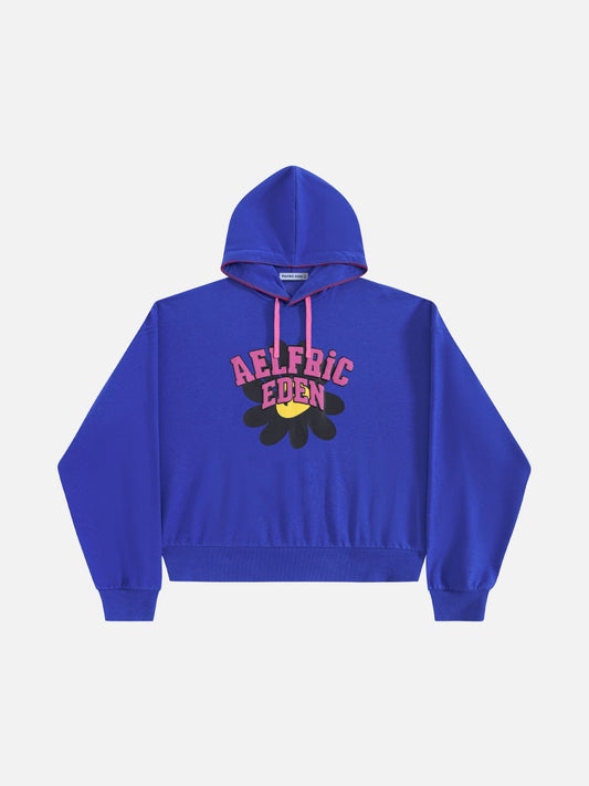 Aelfric Eden Boxy Flower Graphic Pullover Hoodie