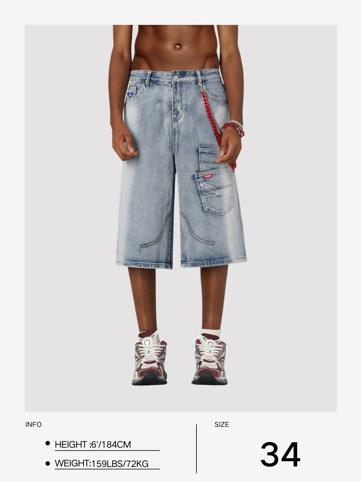 Aelfric Eden Stacked Pocket Longline Jorts