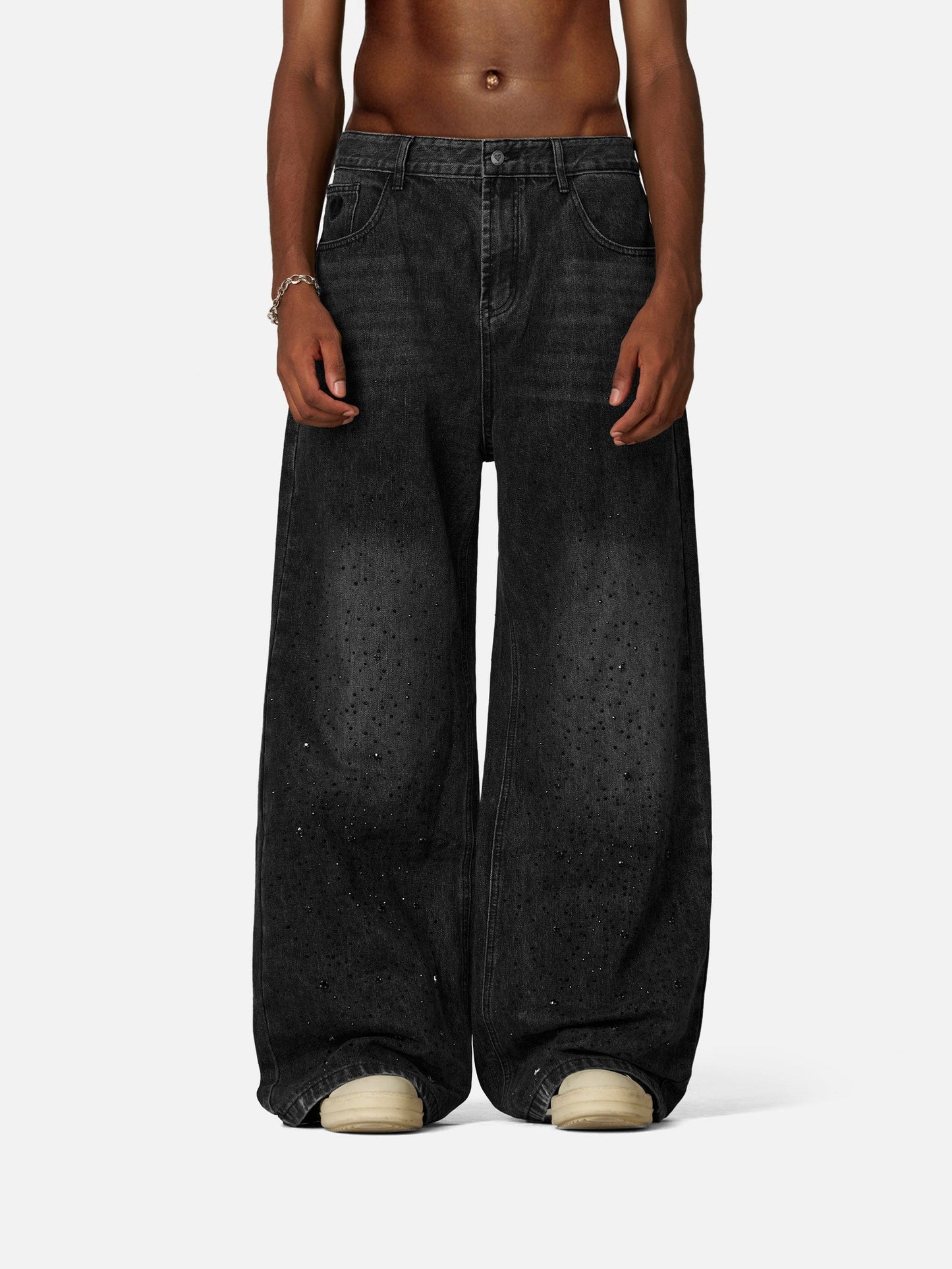 Aelfric Eden Rhinestone Baggy Jeans